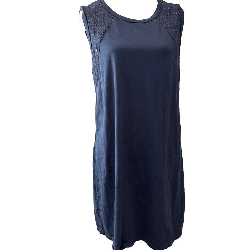 Prairie Underground Dress Womens XL Blue Sleeveless Floral 100% Organic Cotton